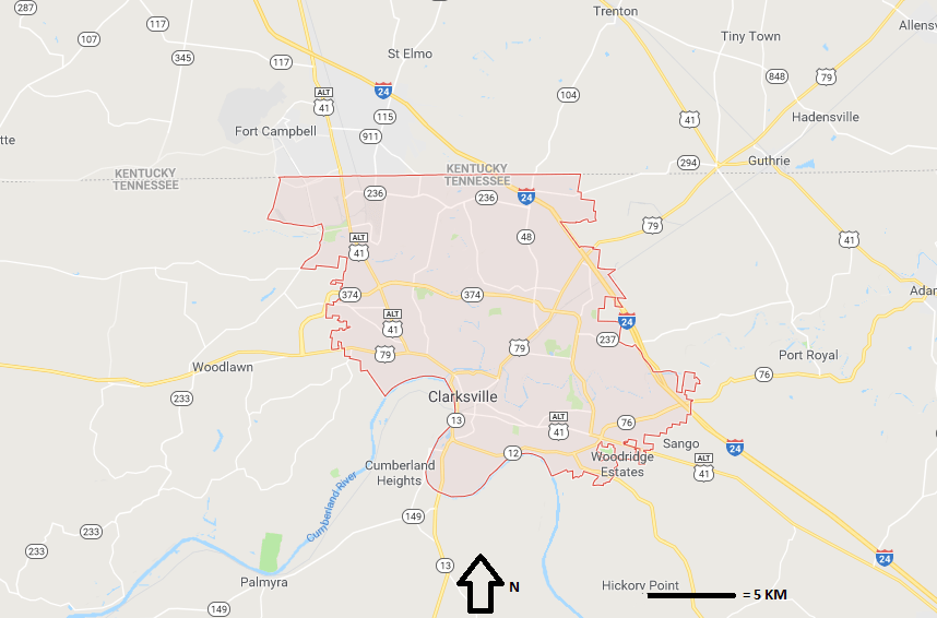 Clarksville Map